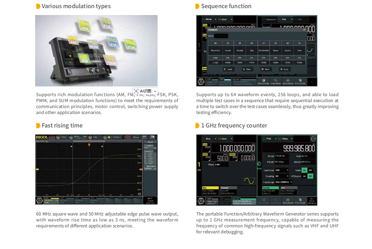 Function Arbitrary Waveform Generator - เครื่องกำเนิดสัญญาณอาร์บิทারีฟเวฟฟอร์มแบบพกพา DG902 Pro 70MHz 1.25GSa/s 16-Bit