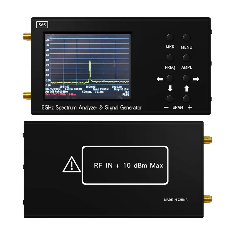 Signal Generator Spectrum Analyzer - เครื่องวิเคราะห์สเปกตรัมแบบมือถือ SA6 6GHz ขนาด 3.2 นิ้ว