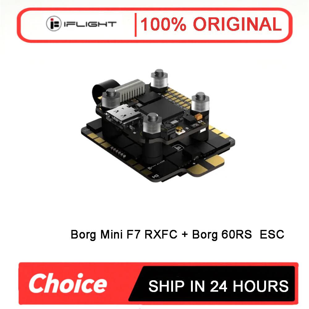 Fpv Flight Controller F7 Stack 60A - ชุดควบคุมการบิน Borg Mini F7 Stack พร้อม