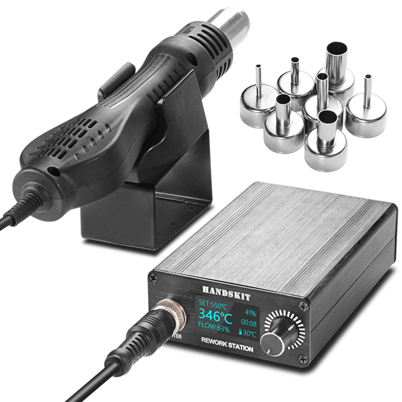 ปืนลมร้อน T12 พร้อมหน้าจอ OLED - Hot Air Rework Station T12 บทวิจารณ์และราคา