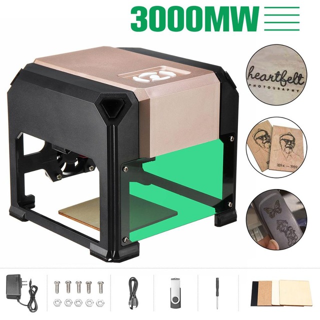 Mini USB 3000MW CNC เครื่องแกะ - Mini Laser Engraver Cnc Router บทวิจารณ์และราคา