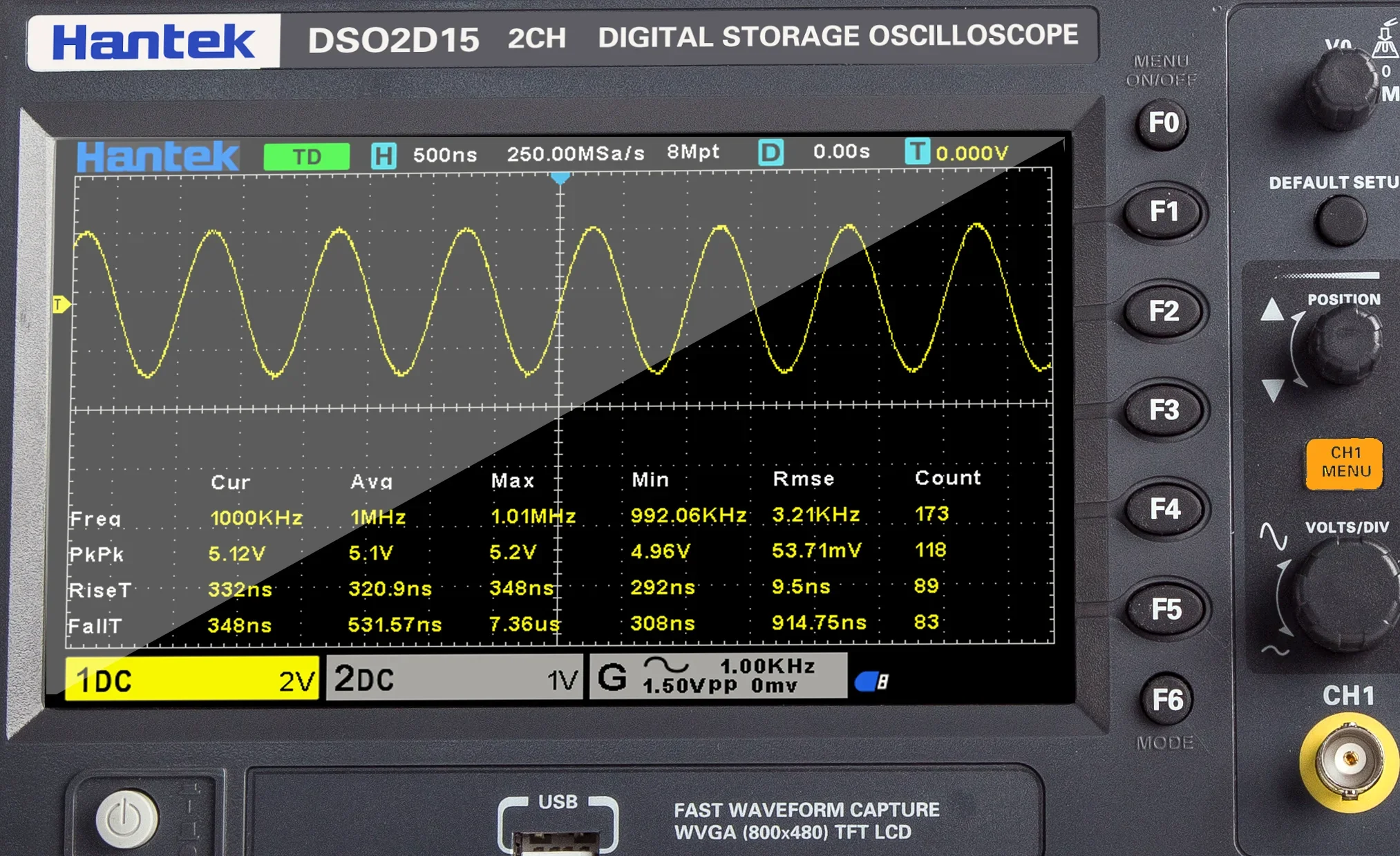 ออสซิลโลสโคป Hantek รุ่น DSO2C - Digital Storage Oscilloscope 100Mhz บทวิจารณ์และราคา
