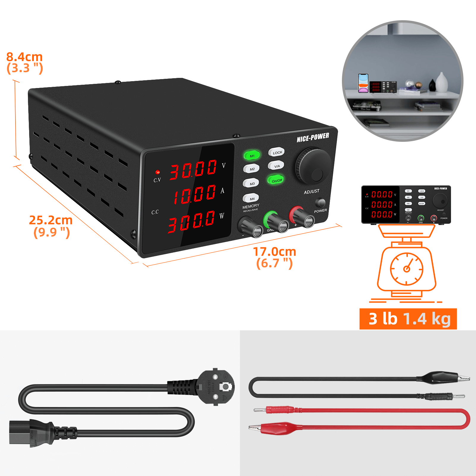 NICE-POWER RS232 แหล่งจ่ายไฟแบ - Programmable Dc Power Supply 30V 10A บทวิจารณ์และราคา